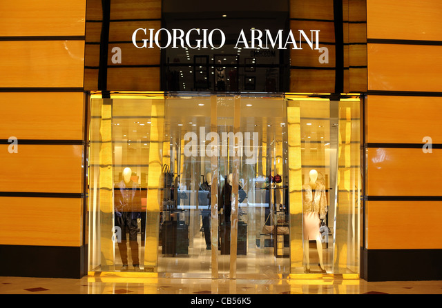 Giorgio Armani shop entrance in Suria KLCC shopping mall. Kuala Stock ...
