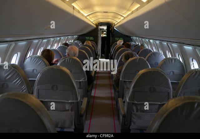 Seating Inside Concorde G-bbdg At Brooklands Museum Stock Photo ...